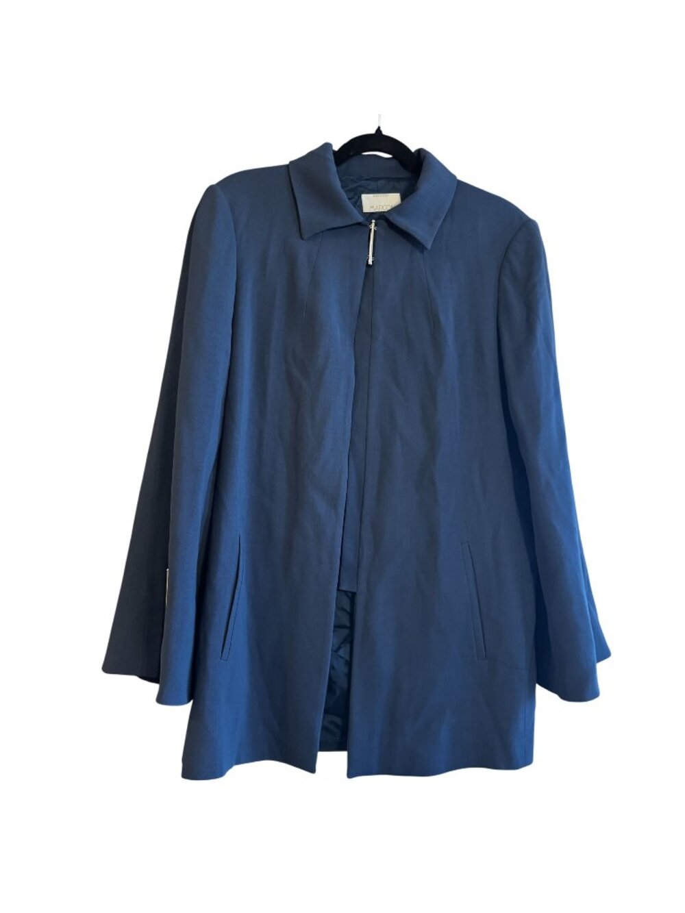 Margon Made in Italy Navy Blue Wool Coat – Size 46/12